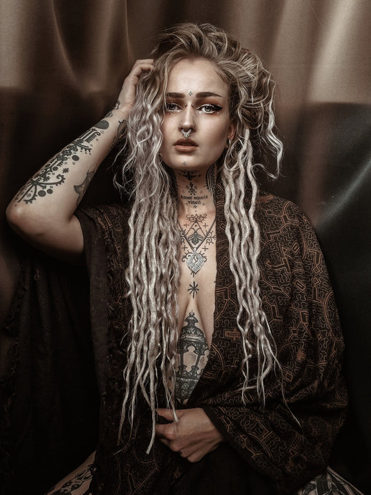 SHIPIBO Cotton Scarf Black Gold Shawl Sacred Geometry Icaro Pattern Festival Ritual Ceremony Shamanic Ethnic Boho Sarong Wrap Shaman AJJAYA