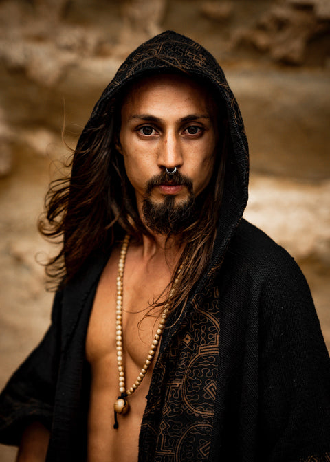 Check out our unique variety of Kimonos for men. Designed to accompany your Rituals, Ceremonies, Shamanic Gatherings and festivals. Decorated with sacred geometric patterns and Shipibo icaros-inspired visions and sacred medicines.