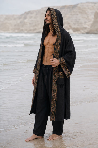 KAIROS Kimono Mens Ceremony Robe Black