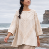 AMTAL Shirt Ceremonial Womens Festival Top Beige