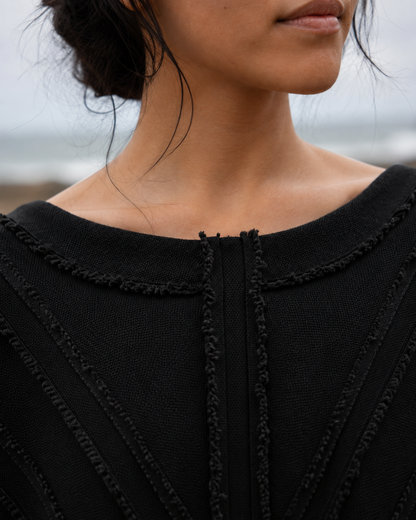 AMTAL Shirt Ceremonial Womens Festival Top Black