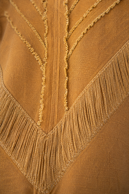 AMTAL Shirt Ceremonial Womens Festival Top Mustard