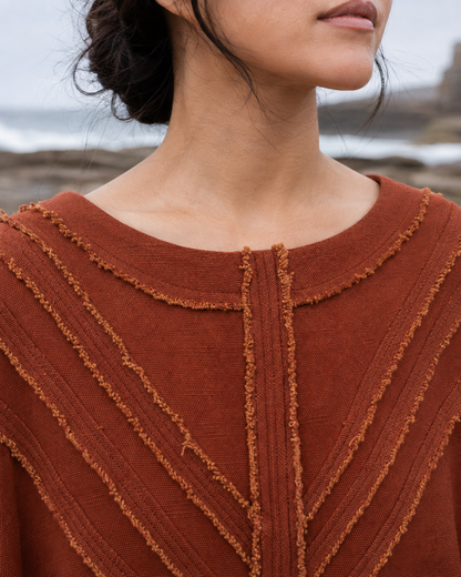 AMTAL Shirt Ceremonial Womens Festival Top Rust