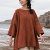 AMTAL Shirt Ceremonial Womens Festival Top Rust
