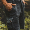 KORO Mens Cotton Cargo Short Pants Black