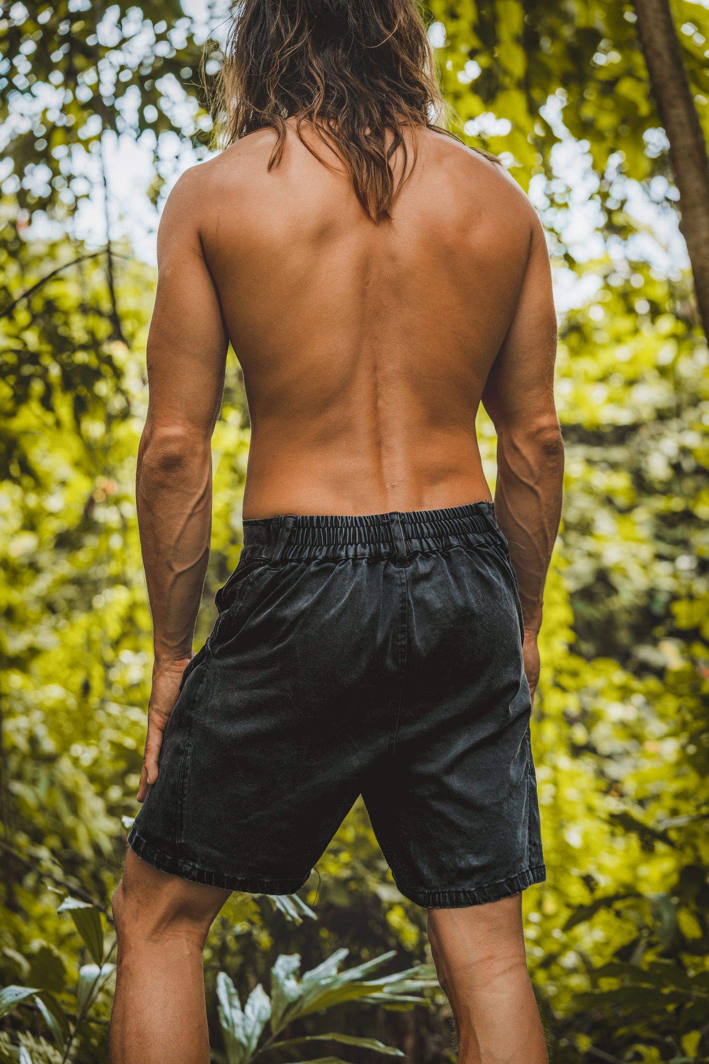 TAKTI Mens Black Cargo Short Pants Stone Washed Zipped Pockets Cotton Shorts Festival Tactical Functional Above Knee AJJAYA