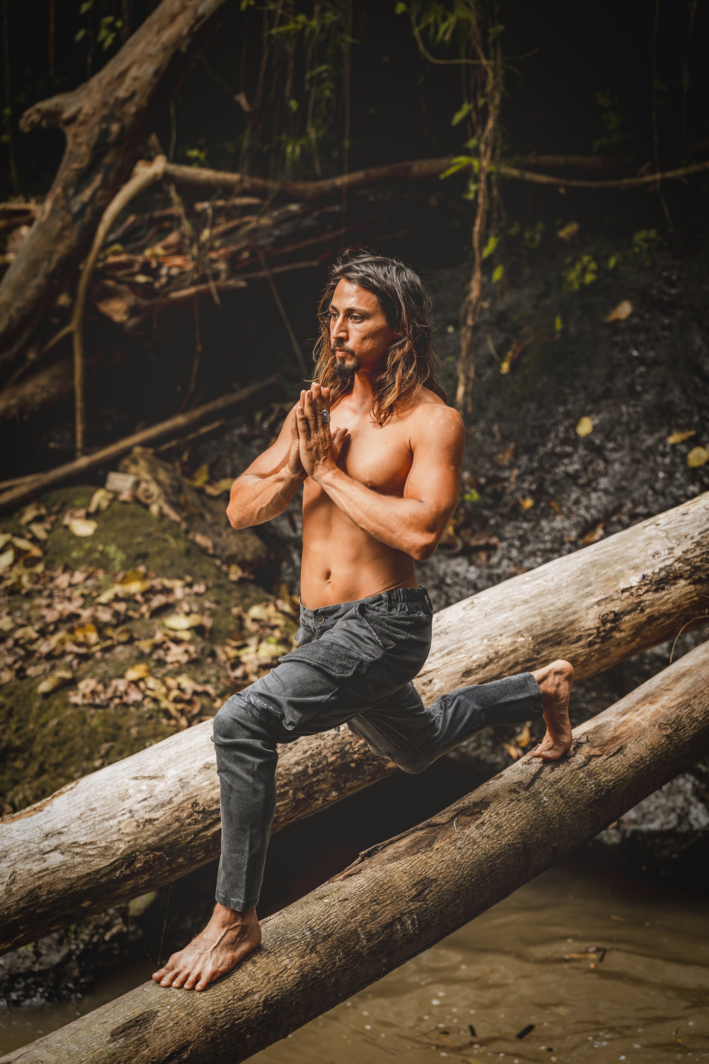 AGILO V2 Black Tactical Cargo Pants with Zipped Pockets Stretchy Cotton Rock Climbing Hiking Trekking Festival Stone Washed AJJAYA