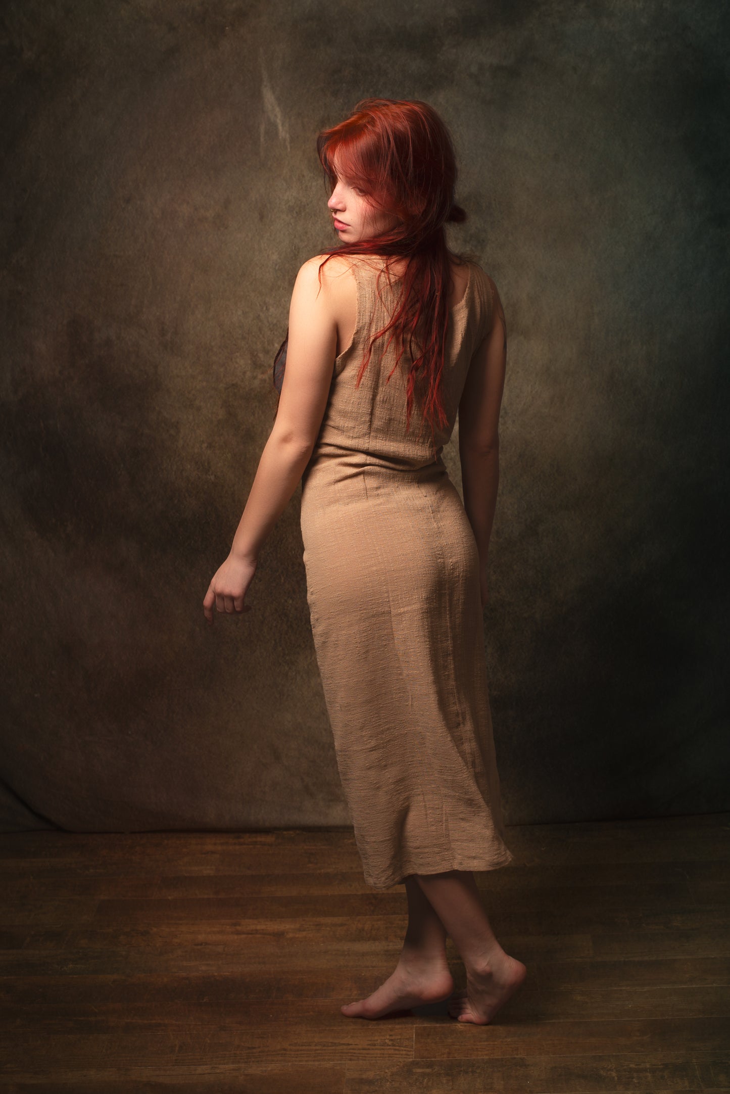 SOFI Wrap Dress Sandalwood Brown Soft Breathable Natural Cotton Festival Ritual Resort Womens Boho Wear AJJAYA