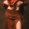 NARIAH Skirt Rust Handmade Cotton Block Printed Tribal Patterns Natural Dyed Fairy Gypsy Boho Festival Ceremony Ritual AJJAYA
