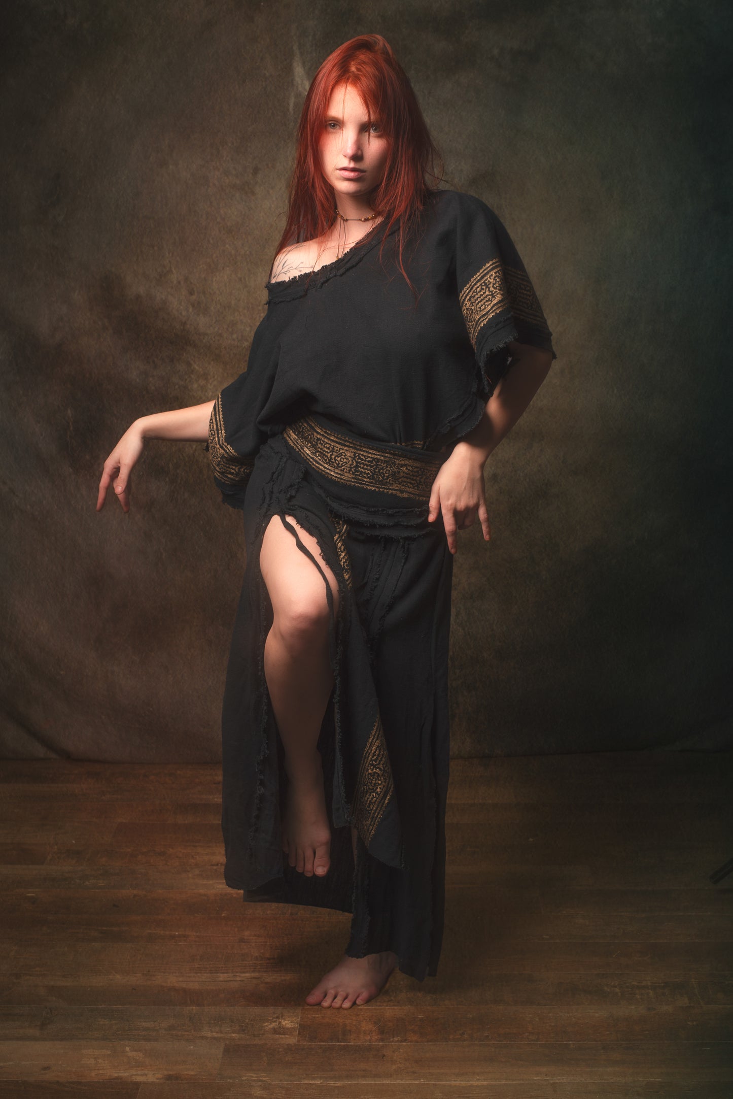 KURA Mini Poncho Top Natural Cotton Block Printed Tribal Patterns Shirt Festival Ceremony Fairy Boho AJJAYA