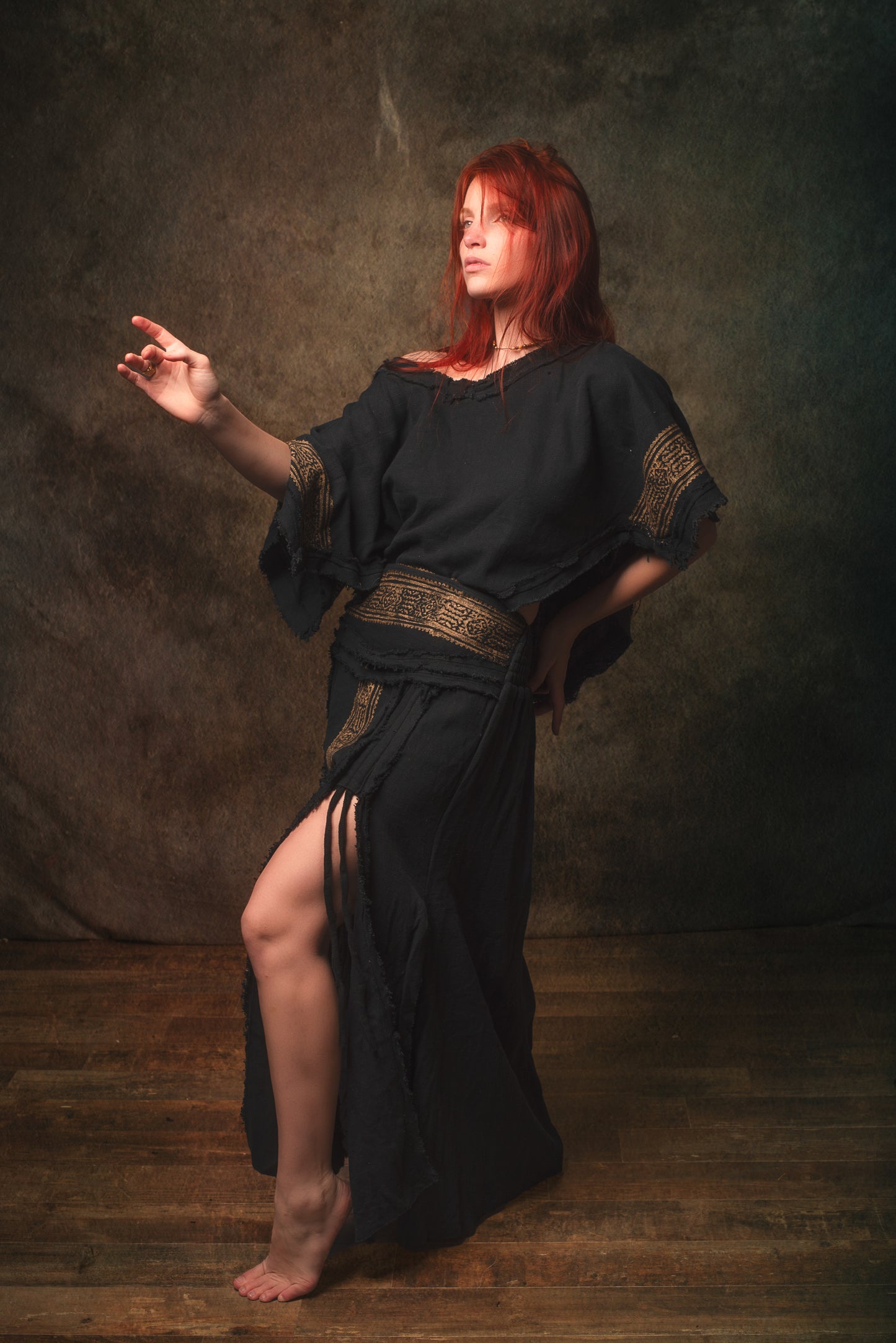 KURA Mini Poncho Top Natural Cotton Block Printed Tribal Patterns Shirt Festival Ceremony Fairy Boho AJJAYA