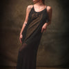 ORENDA Evening Maxi Dress Black Ankle Length Natural Dyed Cotton Block Printed Patterns Ceremony Fairy Gypsy Boho Festival AJJAYA
