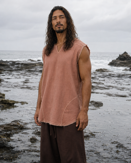 DESU Mens Festival Tank Top Desert Rose