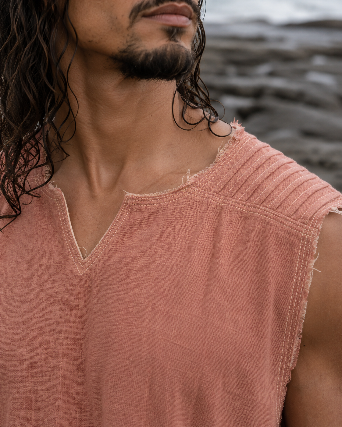 DESU Mens Festival Tank Top Desert Rose