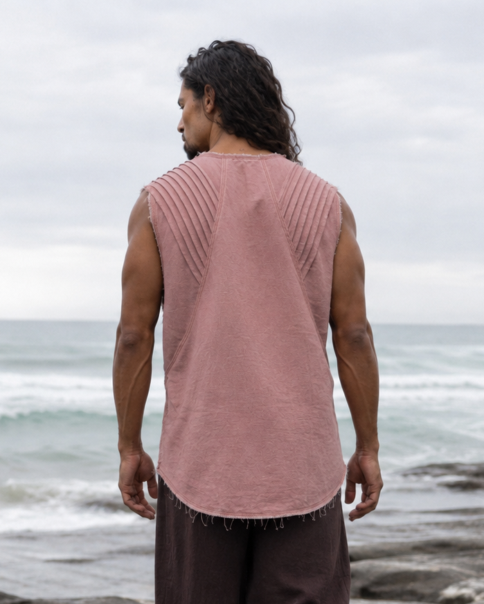 DESU Mens Festival Tank Top Desert Rose