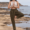 Womens Drop Crotch Afghani Harem Pants Olive Green