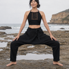Womens Drop Crotch Afghani Harem Pants Black