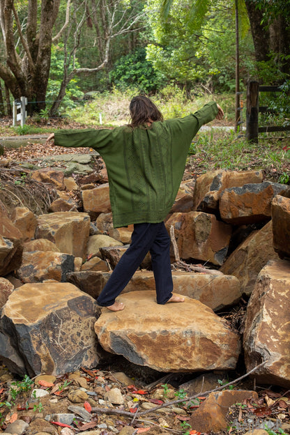 KHALベージュメンズオープンコットンシャツトップ手織りナチュラルエコ染めブロックプリントボタンレスジプシー部族プリミティブフェスティバルマッスルベストAJJAYA