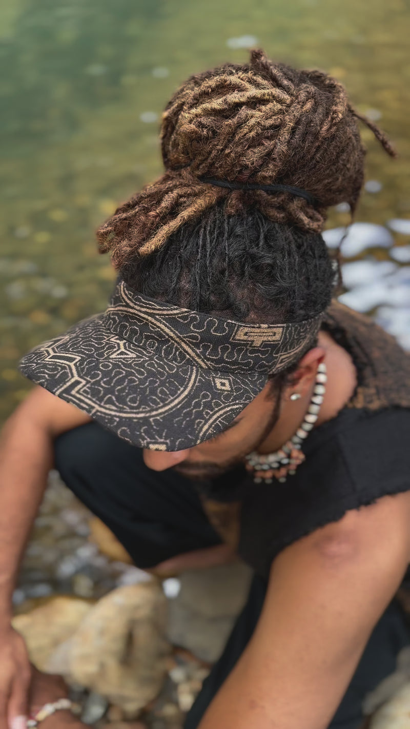 SHIPISOR Black Visor Dreadlock Cap
