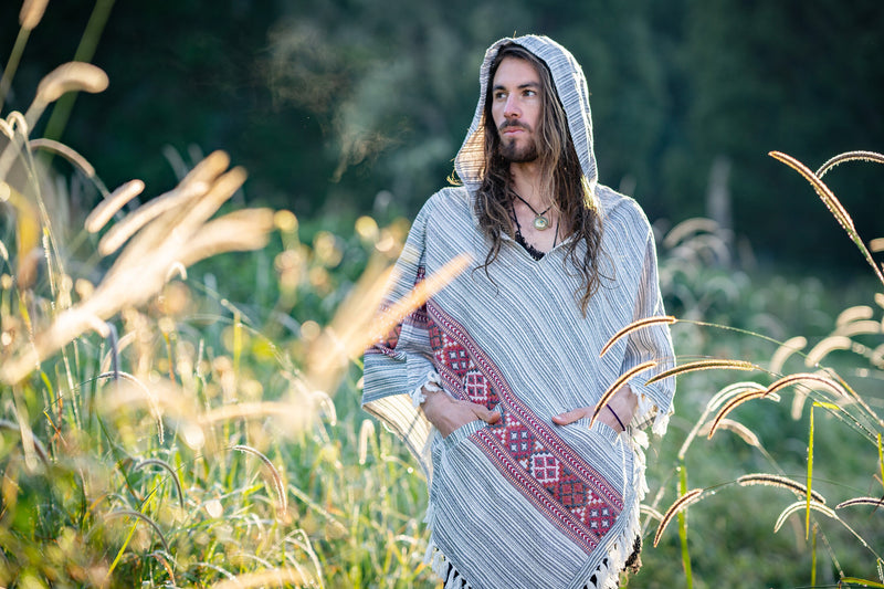 Poncho à Capuche Pour Homme En Laine Douce - Fait Main, Confortable, Chaud - Manteau D'hiver Style Décontracté - 8