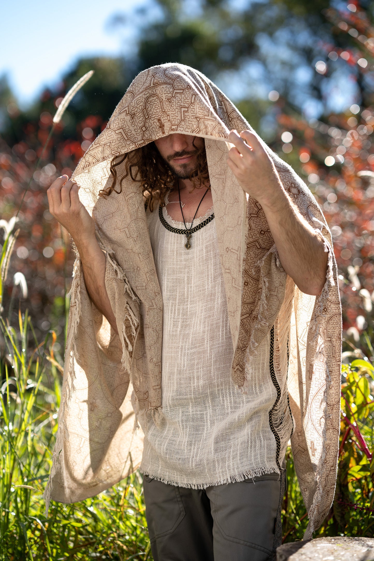 Shipibo Cotton Scarf Shawl