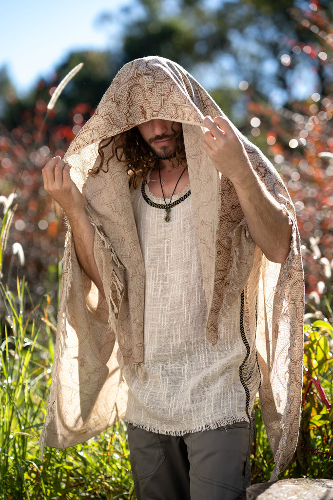 Men's Shaman Robe Shaman Clothing | Shamanic Ponchos & Kimonos For Men & Women | AJJAYA