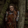 HODDI Hooded Poncho Brown Tribal Cashmere and Acrylic Wool Embroidery Pockets Gypsy Fairy Boho Festival Nomadic Primitive Hippie AJJAYA