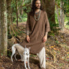 YOSEPH Brown Aramaic Gown Kurta Long Top Male Dress Shirt Biblical Natural Cotton Handwoven Block Print Natural Plant Dye Ceremony AJJAYA