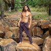 Men's Cotton Harem Pants Brown Drop Crotch Alibaba Yoga Comfortable Breathable One Size Loose Fit Festival Pants Boho Hippie Natural Earthy AJJAYA
