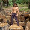Mens Cotton Pants Brown Drop Crotch Harem Alibaba Yoga Comfortable Breathable One Size Loose Fit Festival Boho Hippie Natural Earthy AJJAYA