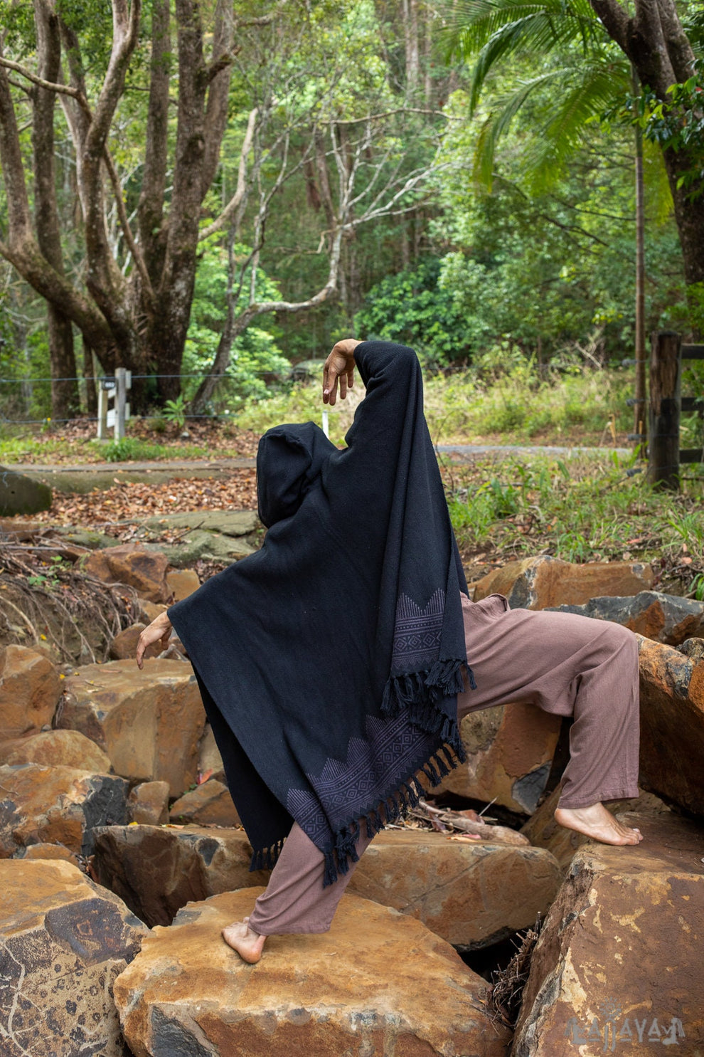 Black Hooded Ritual Robe | Buy Men's Ritual Robe - AJJAYA