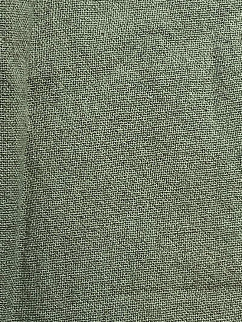 YUGI Sage Green Mens Cotton Yoga Pants Natural Plant Dyed Pockets Yogi Breathable Gym Straight Trousers Flexible Drawstring Festival AJJAYA