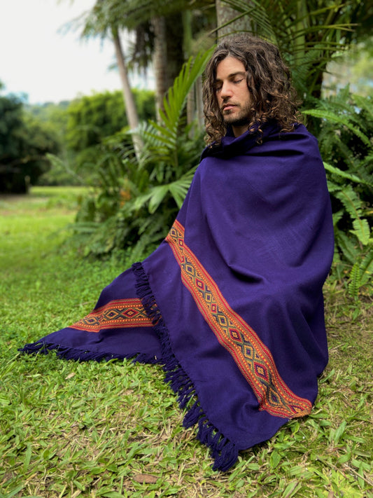 Meditation Shawl or Meditation Blanket, Shawl/Wrap, Oversize Scarf/Stole.  Large. Unisex.