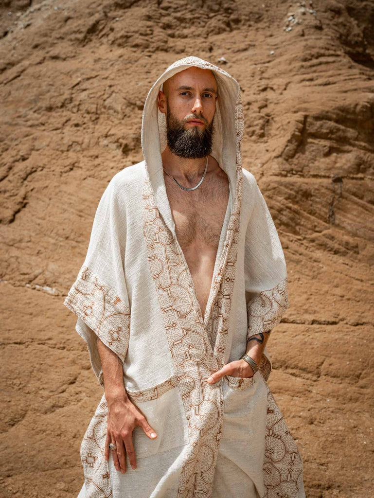Men's Shaman Robe Shaman Clothing | Shamanic Ponchos & Kimonos For Men & Women | AJJAYA