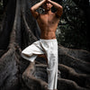 TADASANA Beige Organic Hemp and Cotton Mens Pants, Handmade, Pockets, Eco friendly, Sustainable Comfortable Earthy Yoga Gypsy Boho AJJAYA