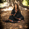 Sadhu Black Handwoven Wool Shawl