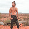 Mens Cotton Pants Green Drop Crotch Harem Alibaba Yoga Comfortable Breathable One Size Loose Fit Festival Boho Hippie Natural Earthy AJJAYA