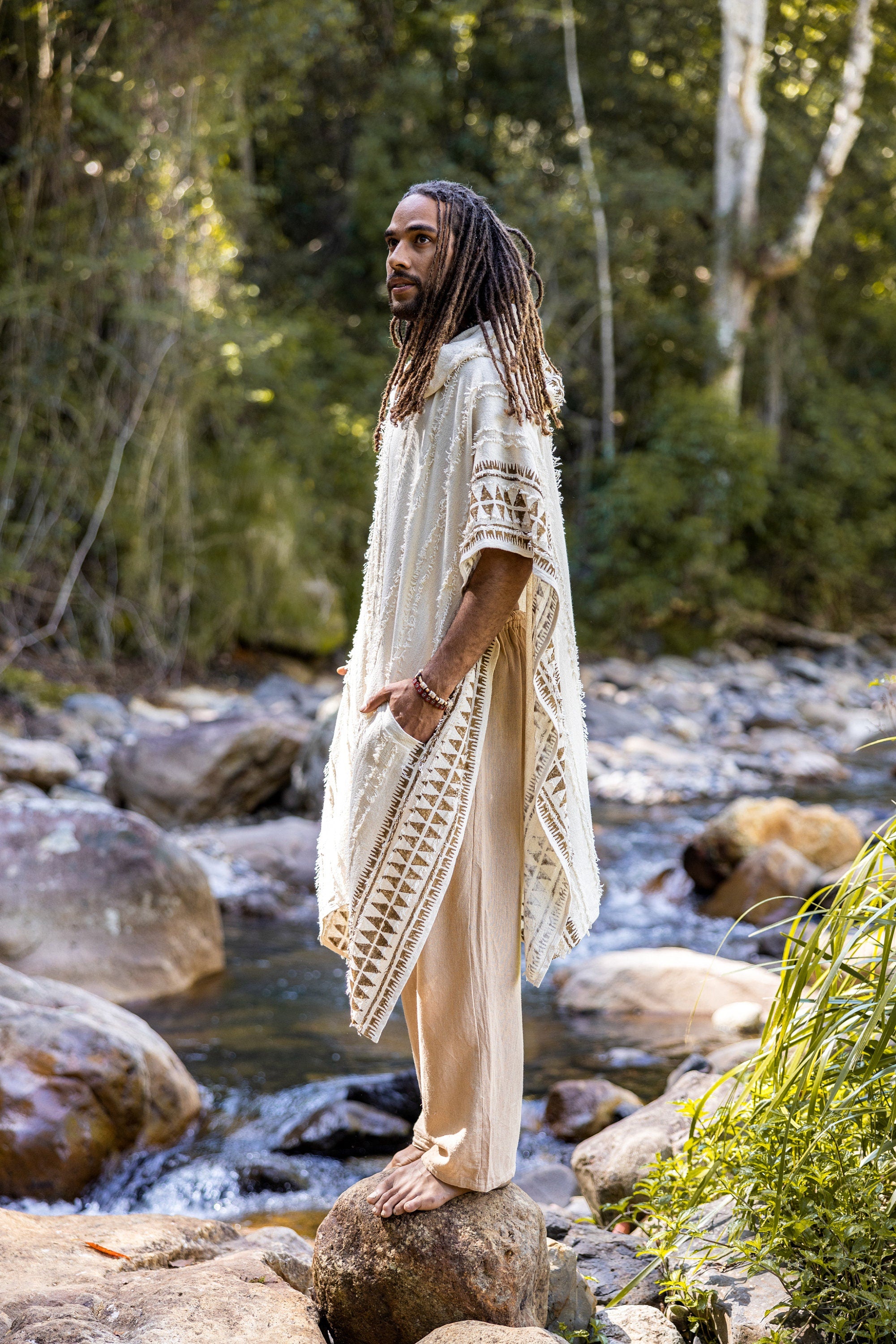Men's Shaman Robe Shaman Clothing | Shamanic Ponchos & Kimonos For Men & Women – AJJAYA