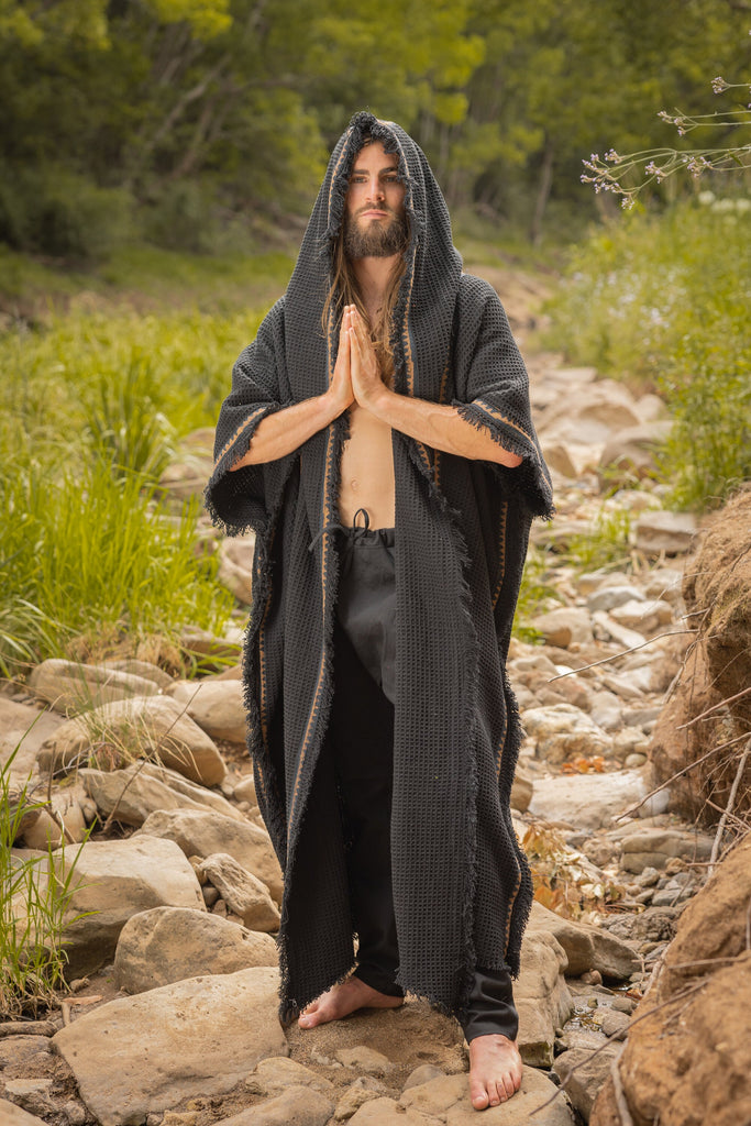 Men's Shaman Robe Shaman Clothing | Shamanic Ponchos & Kimonos For Men & Women | AJJAYA