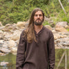 NEO Matrix Mens Brown Long Sleeve Top Handmade Apocalyptic Shirt Gypsy Earthy Rugged Tribal Nomadic Ethnic Festival Rave Primitive AJJAYA